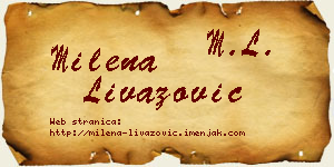 Milena Livazović vizit kartica